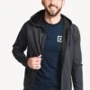 Rhone Men’s Spar Tactel Full Zip Hoodie -ST.BERNARD 100076 BLACKHEATHER