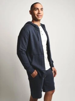 Surfside Supply Quinoa Terry Full Zip Hoodie 10 Surfside Supply Quinoa Terry Full Zip Hoodie -ST.BERNARD 11300101e navyheatheralt2