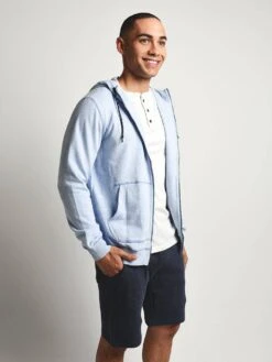 Surfside Supply 2 Tone Fleece Terry Hoodie -ST.BERNARD 11300107e blueheatheralt3