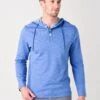 Mizzen+Main Men's Light Blue Heather Fairway Hooded Henley 1 Mizzen+Main Men's Light Blue Heather Fairway Hooded Henley -ST.BERNARD 1PO 0178xLIGHTBLUEHEATHERxPrimary 29097155
