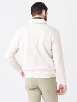 Mizzen+Main Men's Fairway Shawl Collar Pullover -ST.BERNARD 1PO 0359xOATMEALHEATHERxAlt1 51475398