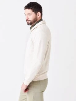 Mizzen+Main Men's Fairway Shawl Collar Pullover -ST.BERNARD 1PO 0359xOATMEALHEATHERxAlt2 52007141