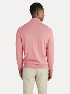 Vineyard Vines Men's Palm Beach Cotton-Cashmere 1/4 Zip Sweater -ST.BERNARD 1e0376 jettyredalt1