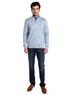 Southern Tide Captains 1/4 Zip Sweater -ST.BERNARD 2092 tsunamigreyalt3