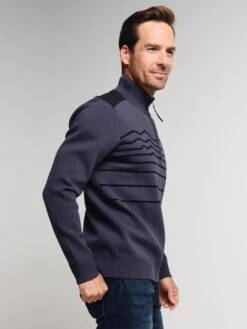 Obermeyer Men's Quarter-Zip Tera Sweater -ST.BERNARD 26014 ebonyalt2