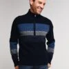 Obermeyer Men's Textured Half-Zip Sweater -ST.BERNARD 26018 nocturnalblue