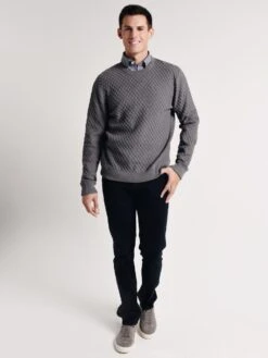 Southern Tide Men's Province Sweater 9 Southern Tide Men's Province Sweater -ST.BERNARD 4177 polarizedgreyalt1