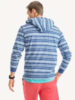 Southern Tide Men's Cruiser Stripe Hoodie -ST.BERNARD 4763 sevenseasbluealt1