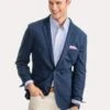 Southern Tide Men's James Island Heathered Knit Sport Jacket -ST.BERNARD 5140 heathernavy