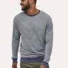 Patagonia Men's Trail Harbor Crewneck Sweatshirt -ST.BERNARD 52610 LONGPLAINS DOLOMITEBLUE
