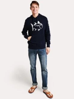 Southern Tide Men's Skipjack Upper Deck Hoodie 10 Southern Tide Men's Skipjack Upper Deck Hoodie -ST.BERNARD 5414 TRUENAVYalt3
