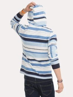 Southern Tide Men's Baja Striped Pullover Hoodie -ST.BERNARD 5420 COCONUTalt1