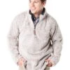 True Grit Men's Luxe Heather Melange Shearling 1/4 Zip Pullover -ST.BERNARD 61m65cst oatmeal c3924d8b e9dd 4f05 aa88 30991f464ada