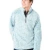 Frosty Tipped Pullover With A 1/4 Zip By True Grit -ST.BERNARD 61m65ftp aqua
