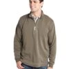 True Grit Men's Cashmere Heather Fleece 1/4 Zip Pullover
