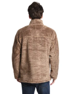 True Grit Men's Luxe Fleece Stripe Pullover -ST.BERNARD 71m33lfs brownalt2