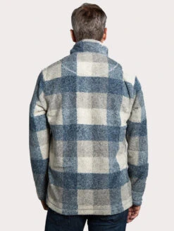 True Grit Men's Melange Square Plaid 1/4 Zip Pullover 7 True Grit Men's Melange Square Plaid 1/4 Zip Pullover -ST.BERNARD 81m39mcbp bluealt1