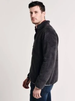 True Grit Men's Big Sky Fleece Zip Jacket -ST.BERNARD 81m56bsf softblackalt2