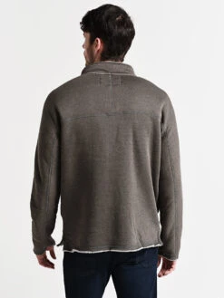 True Grit Men's Heather Fleece & Fur 1/4 Zip Pullover -ST.BERNARD 81m57dff vintagegreyalt2