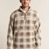 True Grit Men's Tip Shearling Box Plaid 1/4 Zip Pullover -ST.BERNARD 81m65dsp brown 92d05199 ab8e 4b46 aa96 29fcdc9392e4