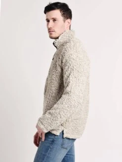 True Grit Men's Softest Tip Shearling Pullover -ST.BERNARD 81m65lsvt puttyalt2