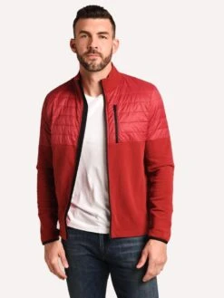 Aztech Mountain Men's Smuggler Zip Up Fleece -ST.BERNARD AM400132 REDMOUNTAINRED