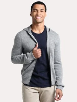 ATM Cashmere Blend Zip Hoodie