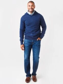 Hartford Men's Boil Hoody Knitted Pull-Over Sweater -ST.BERNARD AW94310xINDIGOxAlt1 47774131