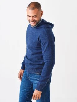 Hartford Men's Boil Hoody Knitted Pull-Over Sweater -ST.BERNARD AW94310xINDIGOxAlt2 47774134