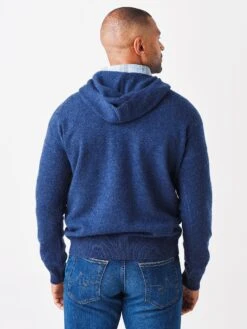 Hartford Men's Boil Hoody Knitted Pull-Over Sweater -ST.BERNARD AW94310xINDIGOxAlt3 47774136