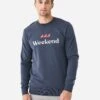 Weekend Men's Insignia Big Logo Crew Sweatshirt -ST.BERNARD BIGLOGOCREWWKNDxNAVYxPrimary 100700030