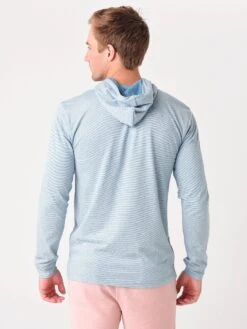 Johnnie-O Men's Gunnar Striped Long Sleeve Hooded T-Shirt -ST.BERNARD JMLT2440xLAGUNABLUExAlt3 31774705
