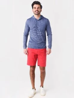 Johnnie-O Men's Gunnar Striped Long Sleeve Hooded T-Shirt -ST.BERNARD JMLT2440xTWILIGHTxAlt1 47171138