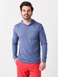 Johnnie-O Men's Gunnar Striped Long Sleeve Hooded T-Shirt -ST.BERNARD JMLT2440xTWILIGHTxPrimary 46291027