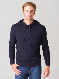 Naadam Cashmere Men's Waffle Stitch Pullover Hoodie
