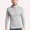 Naadam Cashmere Men's Waffle Stitch Hoodie -ST.BERNARD MC92129 CEMENT