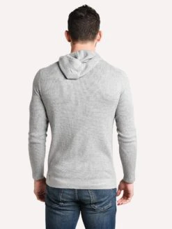 Naadam Cashmere Men's Waffle Stitch Hoodie -ST.BERNARD MC92129 CEMENTalt2