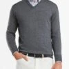 Peter Millar Men's Crown Soft V-Neck Sweater 1 Peter Millar Men's Crown Soft V-Neck Sweater -ST.BERNARD ME0S31 CHARCOAL 24798b51 cc32 4fcc 8067 c32020d25313