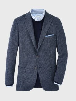 Peter Millar Crown Men's Mouline Houndstooth Soft Jacket -ST.BERNARD MF20J04xNAVYxPrimary 14239688 3ae85dd6 ae39 43ab 8229 560377688ade