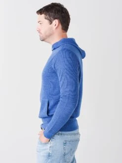 Peter Millar Crown Crafted Men's Merino Waffle Hoodie -ST.BERNARD MF21ES505xNIGHTSHADExAlt2 45340029