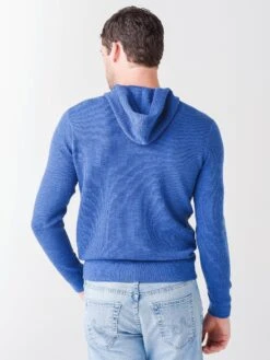 Peter Millar Crown Crafted Men's Merino Waffle Hoodie -ST.BERNARD MF21ES505xNIGHTSHADExAlt3 45340034