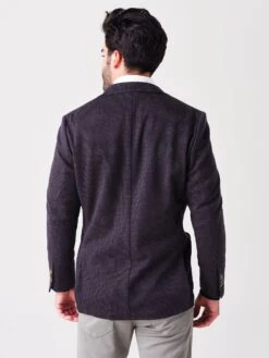 Peter Millar Crown Men's Houndstooth Knit Soft Jacket -ST.BERNARD MF21J01xCHESTNUTxAlt3 48964727