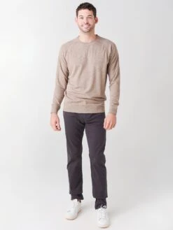 Peter Millar Crown Men's Interlock Jaspe Crew -ST.BERNARD MF21K44xCEDARxAlt1 45340310