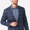 Peter Millar Crown Crafted Men's Stanley Windowpane Soft Jacket -ST.BERNARD MF22XJ05xBALTICBLUExPrimary 81127050