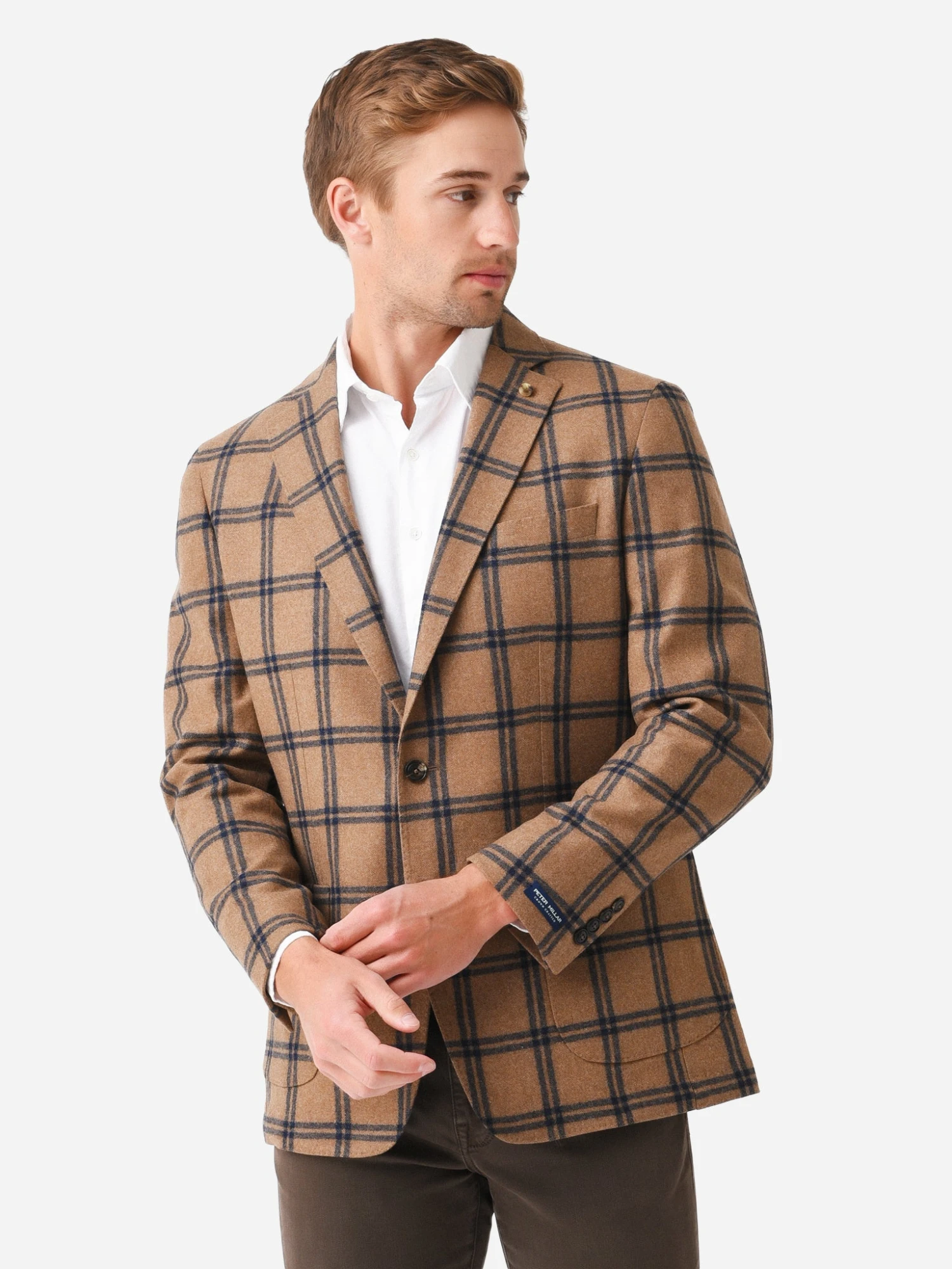 Peter Millar Crown Crafted Men's Grove Windowpane Soft Jacket 4 Peter Millar Crown Crafted Men's Grove Windowpane Soft Jacket - Image 2