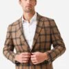 Peter Millar Crown Crafted Men's Grove Windowpane Soft Jacket