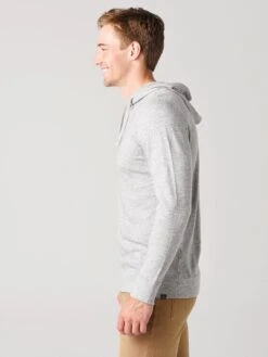 Faherty Brand Men's Slub Cotton Hoodie -ST.BERNARD MKC0056xGREYxAlt2 20130492