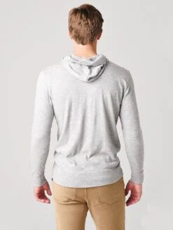 Faherty Brand Men's Slub Cotton Hoodie -ST.BERNARD MKC0056xGREYxAlt3 20130497