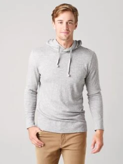 Faherty Brand Men's Slub Cotton Hoodie -ST.BERNARD MKC0056xGREYxPrimary 20130476