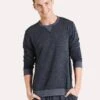 Faherty Brand Dual Knit Crew -ST.BERNARD MKF1814 NAVY bcd6c778 3cf5 4c01 8940 fb9085f1c0ba